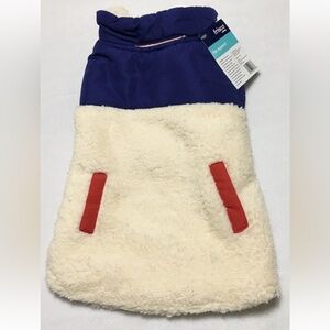Frisco Pet Apparel M Dog / Cat Retro Colorblock Cream Vest Coat